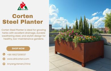 outdoor metal planter