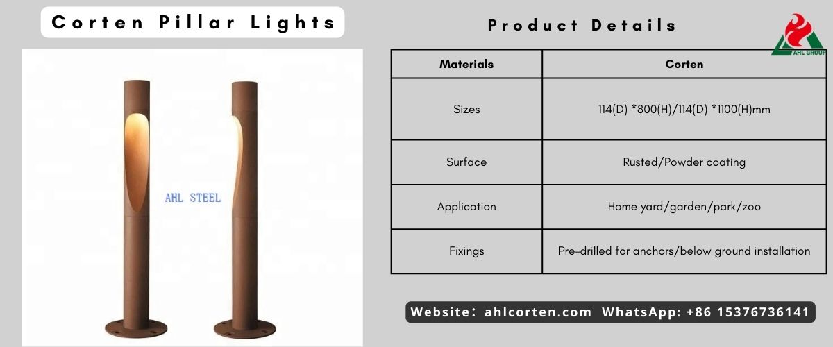 metal pillar lights