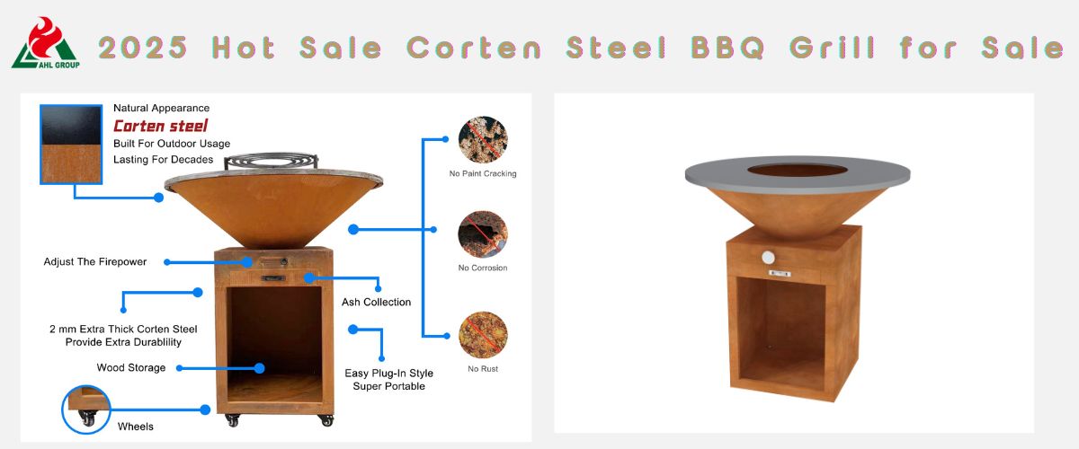 round barbecue grill