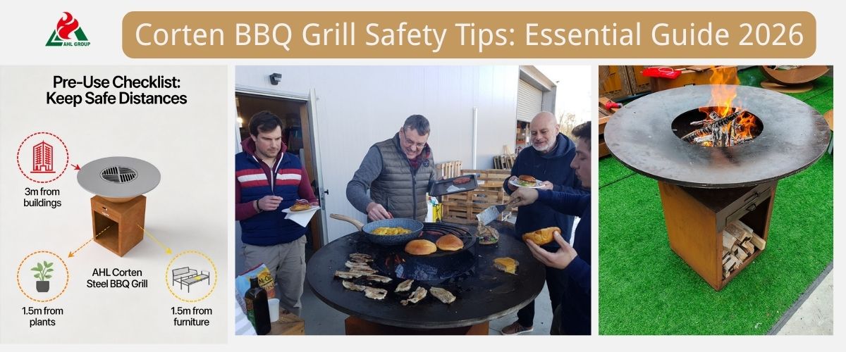 corten steel BBQ grill