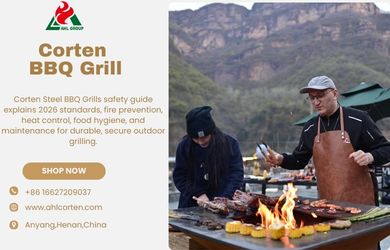 corten steel BBQ grill