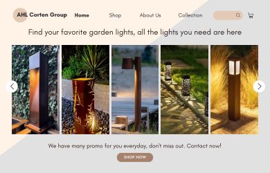 corten steel lights box