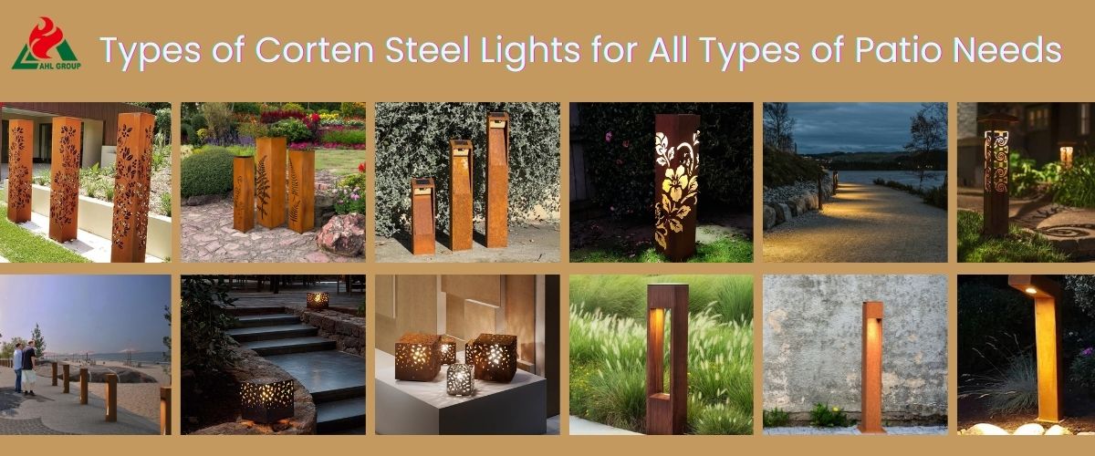 outdoor corten steel lights supplier