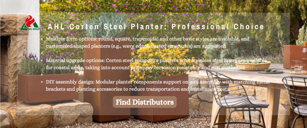 decorative metal planter boxes