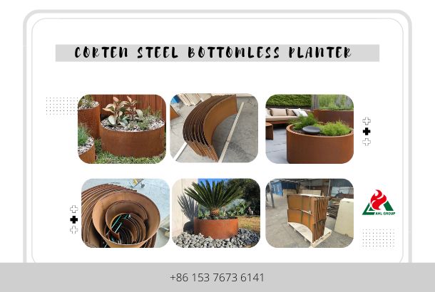 Custom Corten Steel Bottomless Planter Shipped to Australia