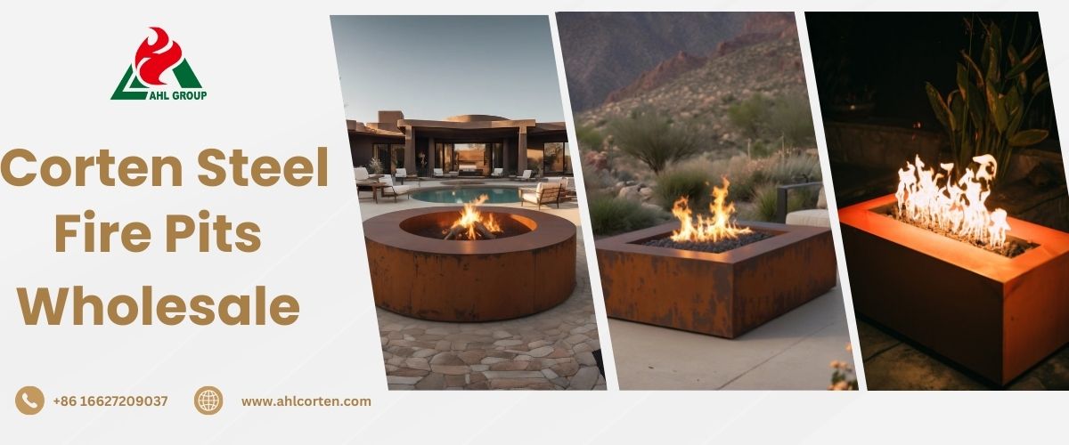 Corten steel fire pits
