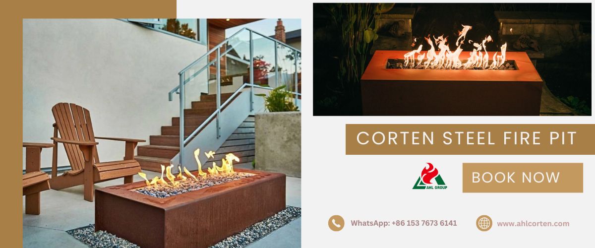 Large metal gas fire pits