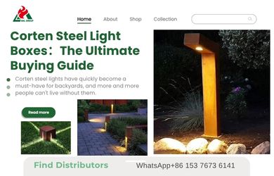 corten steel lights