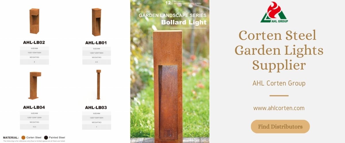 corten steel lights