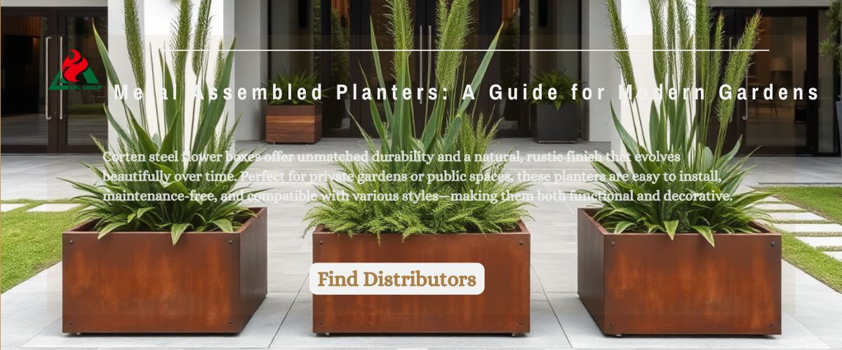 metal assembled planters