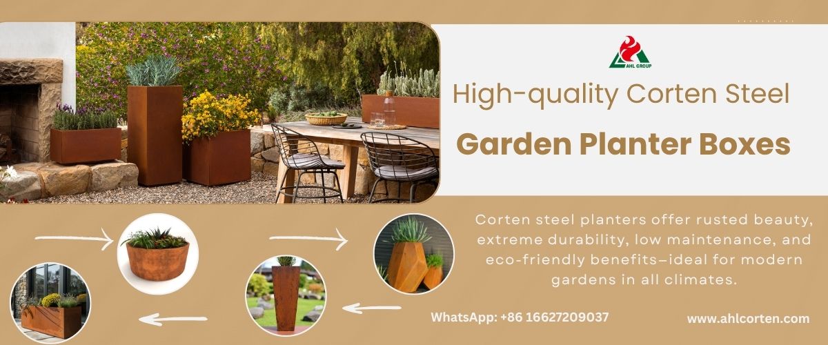 corten steel planters