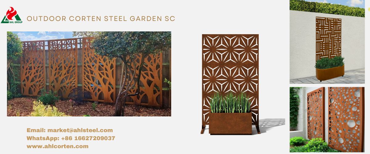 corten steel screen for garden