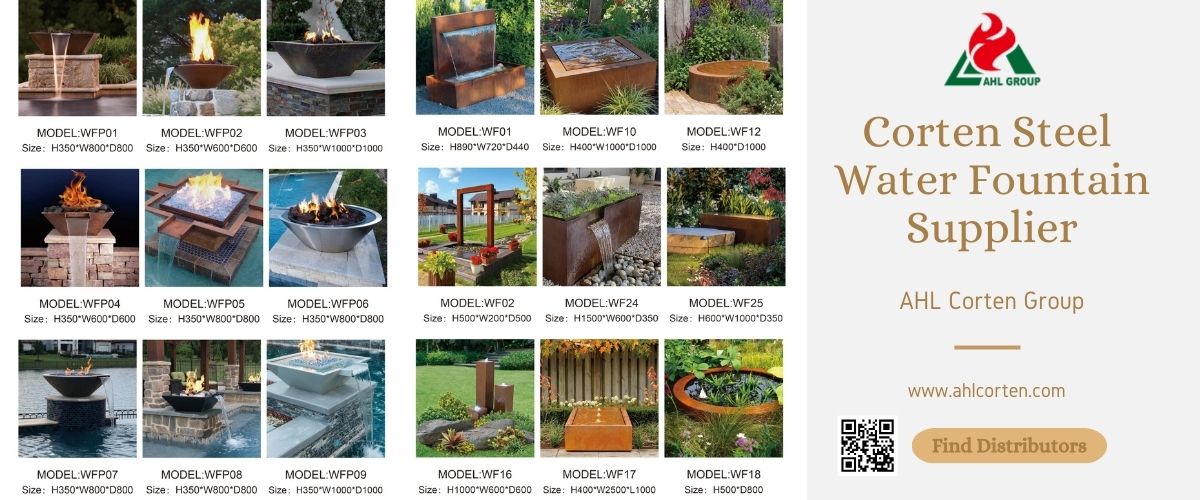 outdoor corten water feature for sale