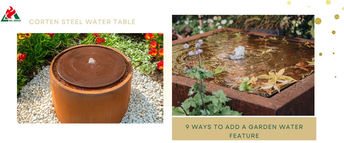 corten steel water table