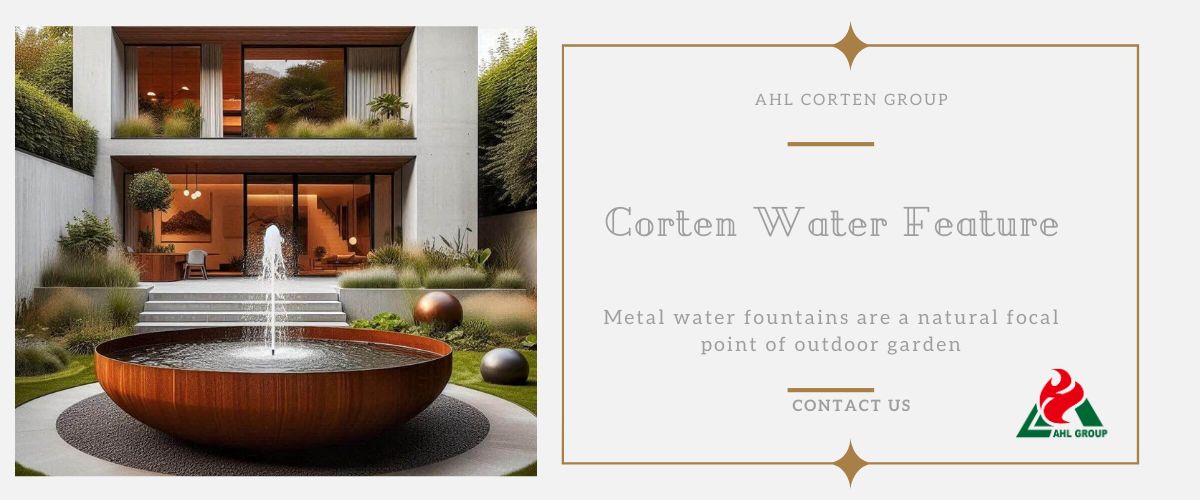 corten water fountains
