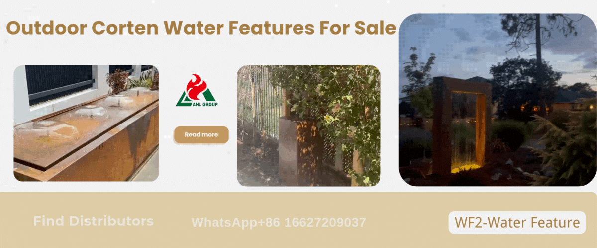 corten water fountains