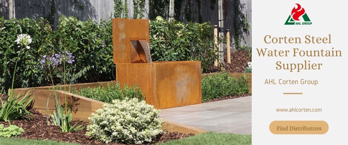 Rusted Steel Outdoor Water Feature