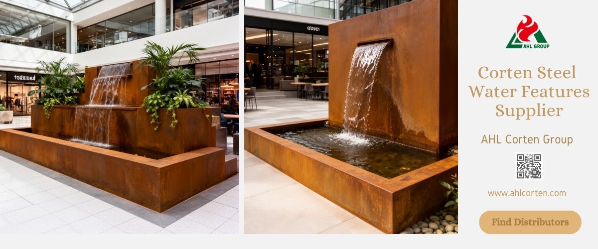 metal waterfall fountain