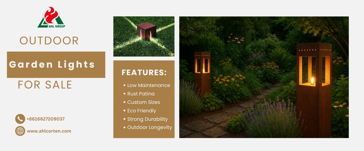 corten steel lights