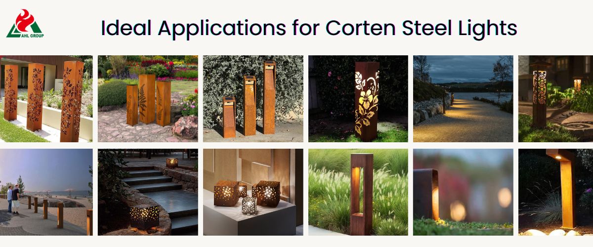Rusted steel lights
