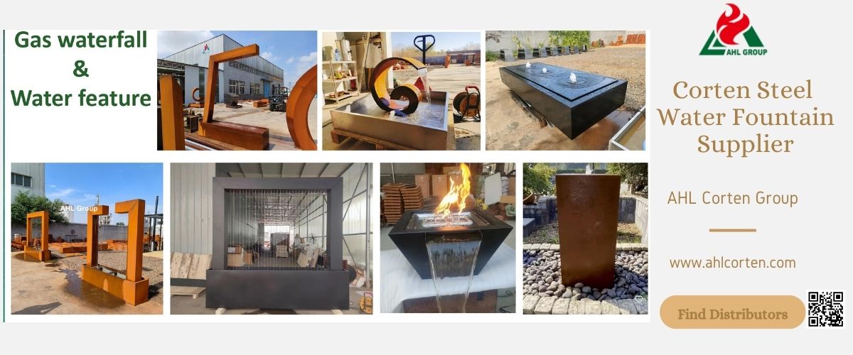 outdoor corten water feature for sale