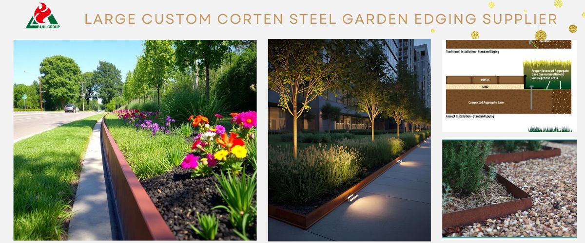 corten steel lawn edging