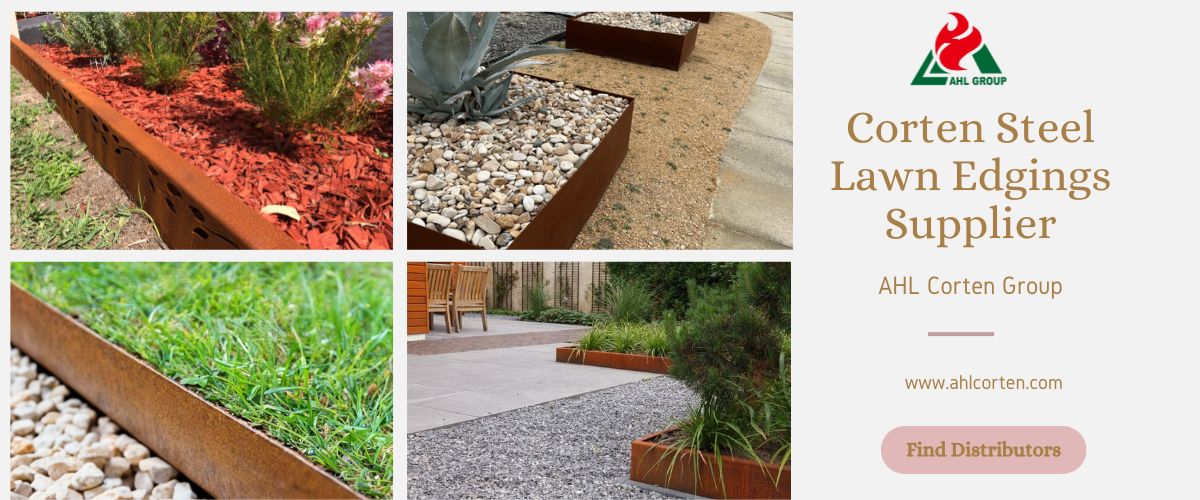 corten steel lawn edging