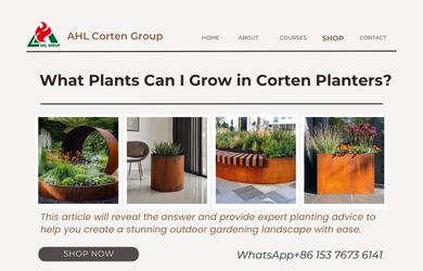 corten steel planter
