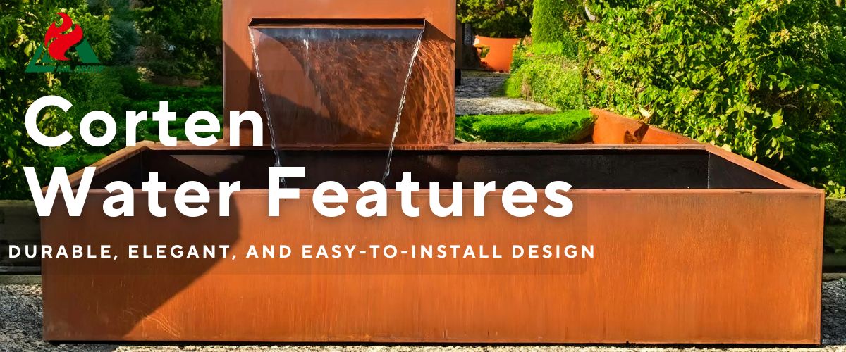 corten water feature