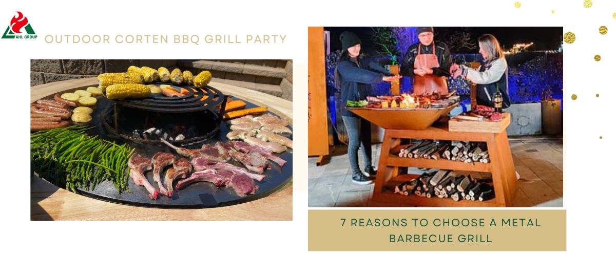  corten steel BBQ grill