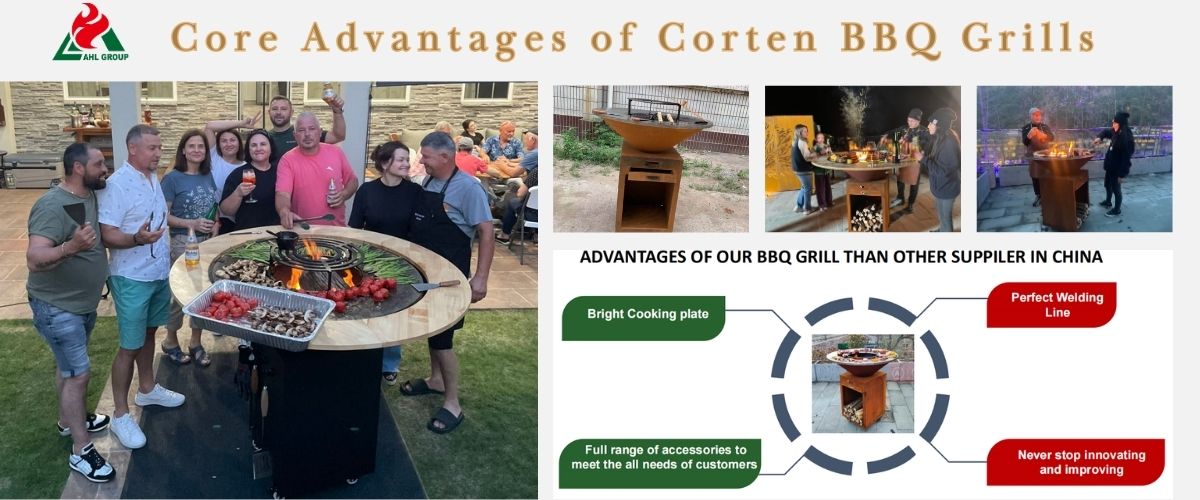 corten steel grill