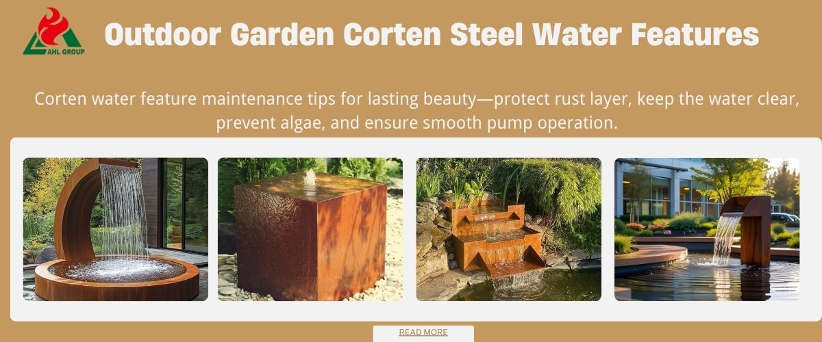 outdoor corten water features for sale