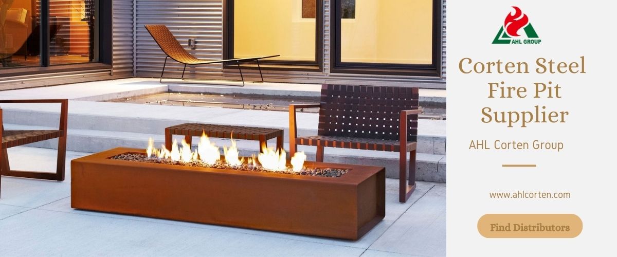 corten fire table
