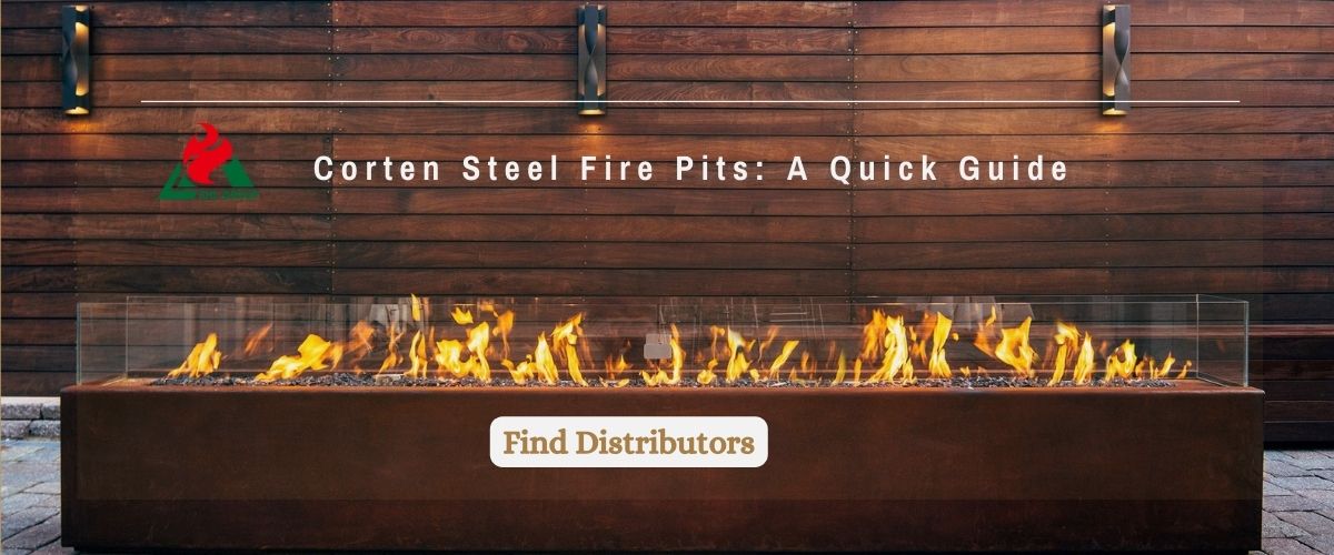 outdoor corten fire pit