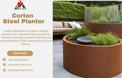 corten steel planter for sale