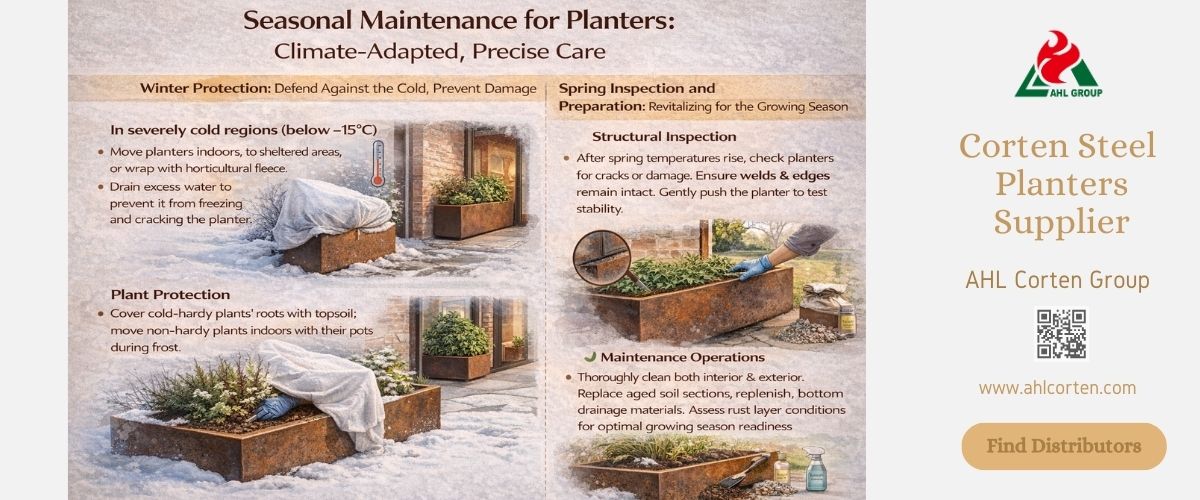 corten steel planter