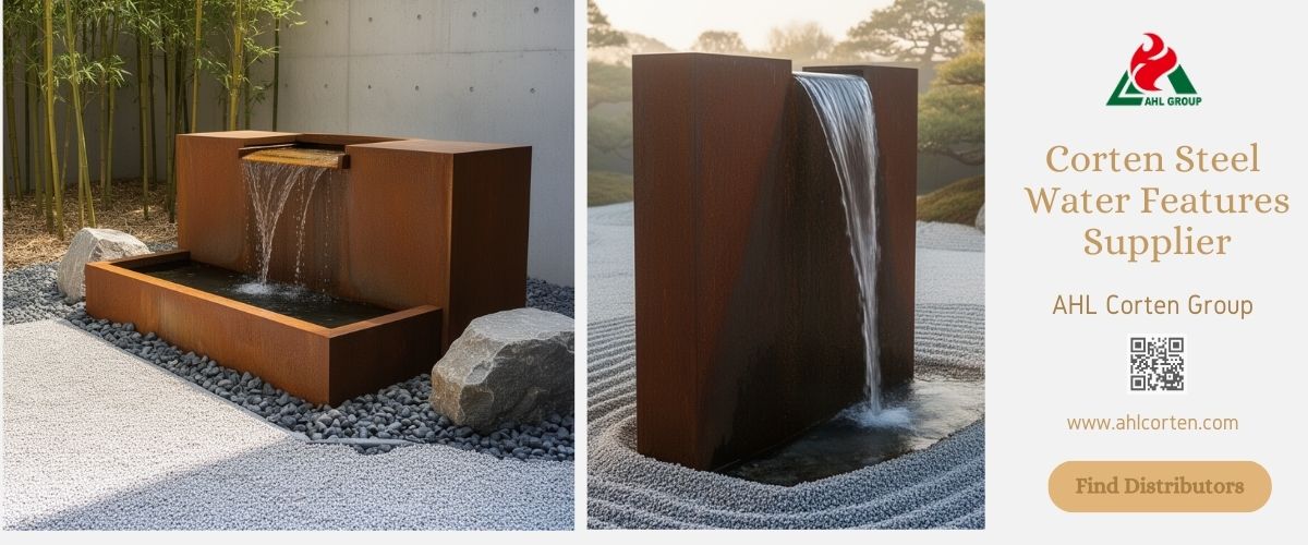 corten steel water fountains for sale