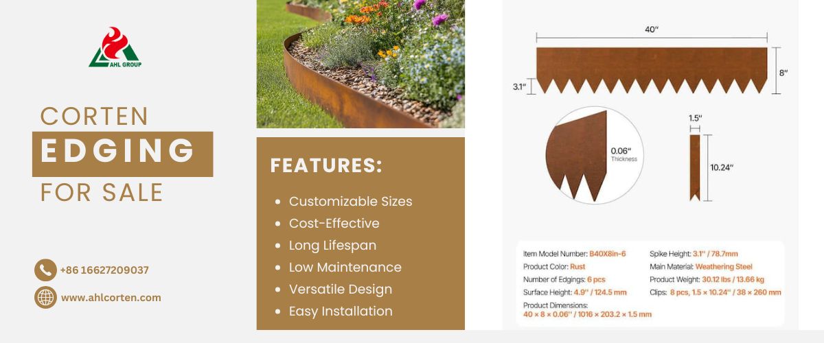 weathering steel edging