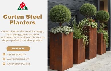 corten steel planter