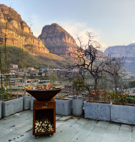 Corten Steel BBQ Grill