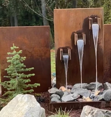 metal water feature