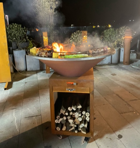 charcoal and grill