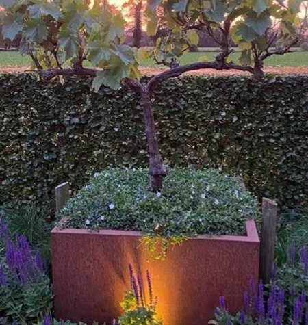 corten steel planter