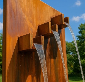 steel water feature