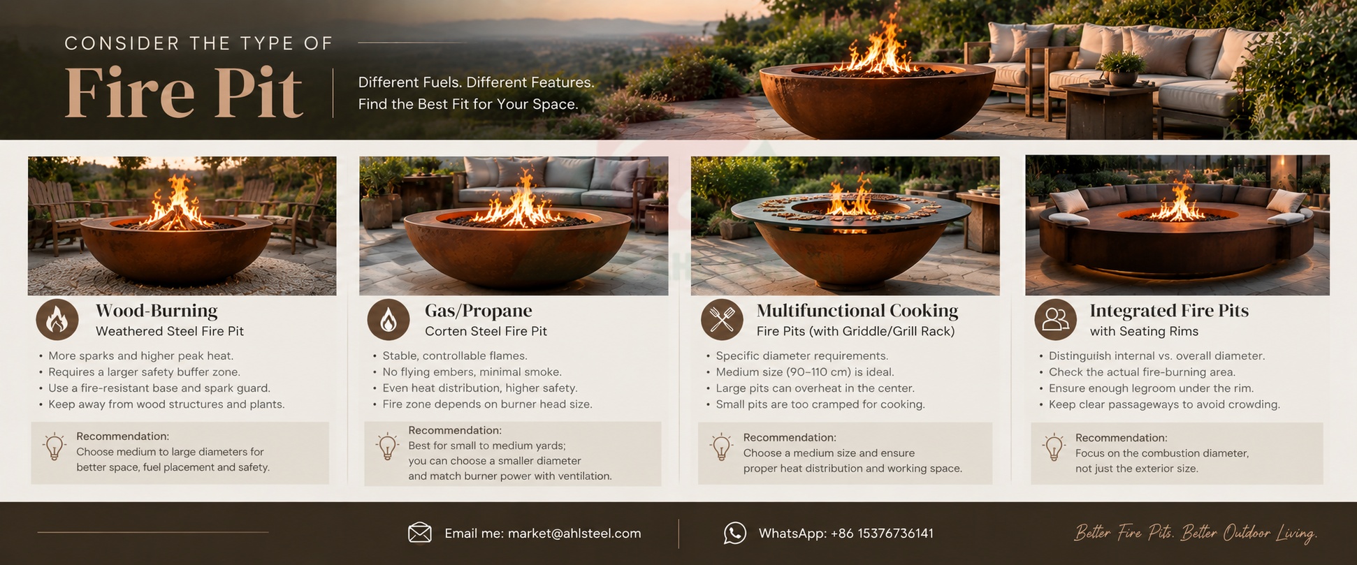 custom Corten fire pit