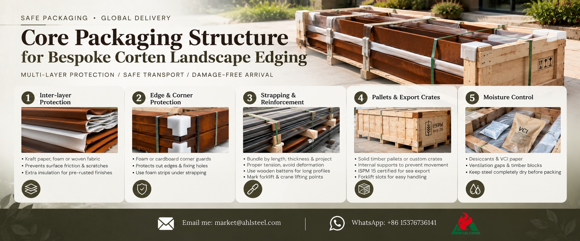 Corten steel edging factory