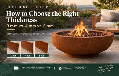 weathering steel fire pit