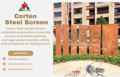 Corten Steel Garden Screen 