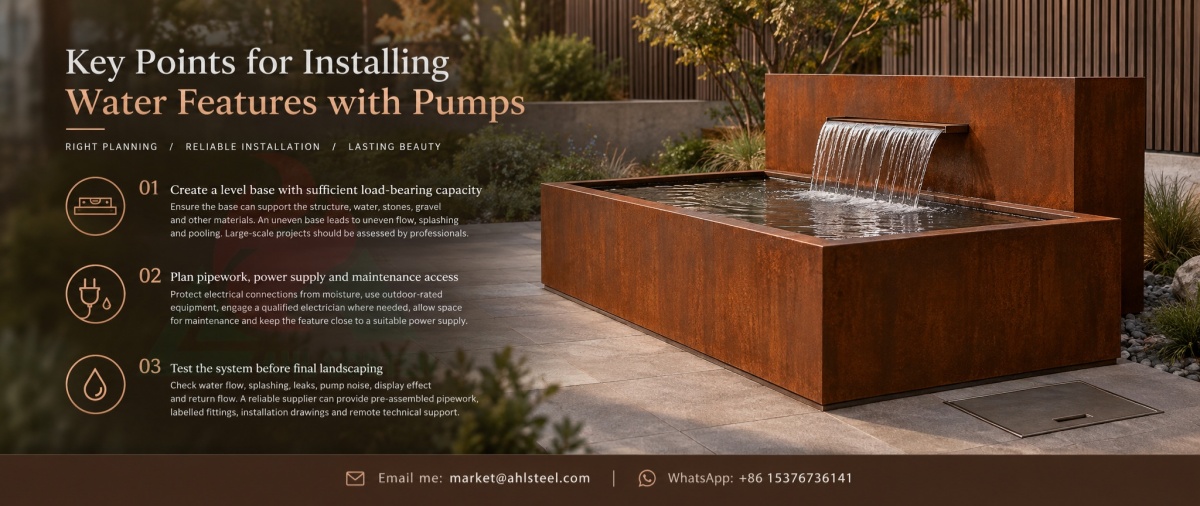 outdoor water feature pump