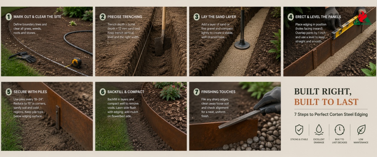 steel metal edging landscaping